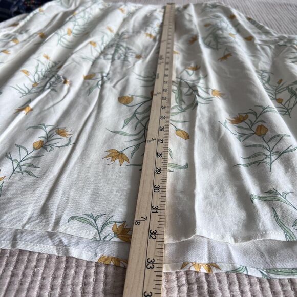 Joie‎ Skirt Womens XL White Yellow Floral Linen Rayon Lined Elastic Waist Long - Picture 9 of 9